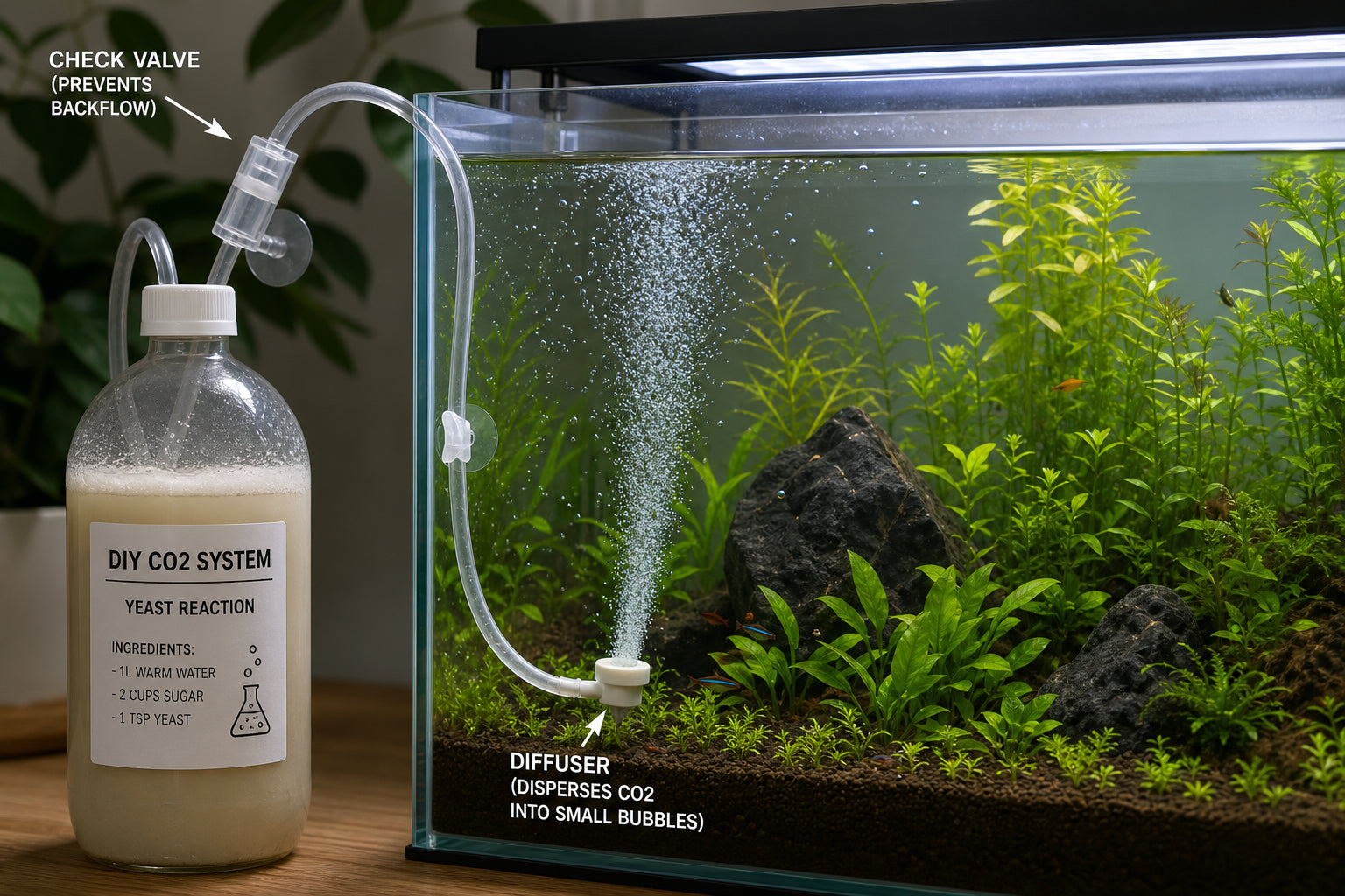 DIY CO2 for Aquarium Plants