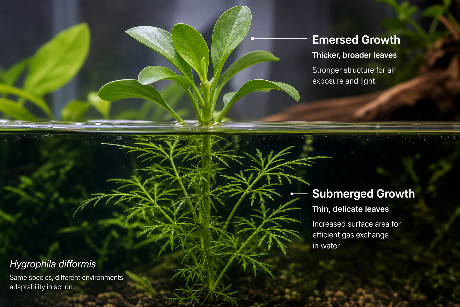 Emersed vs Submerged Plants