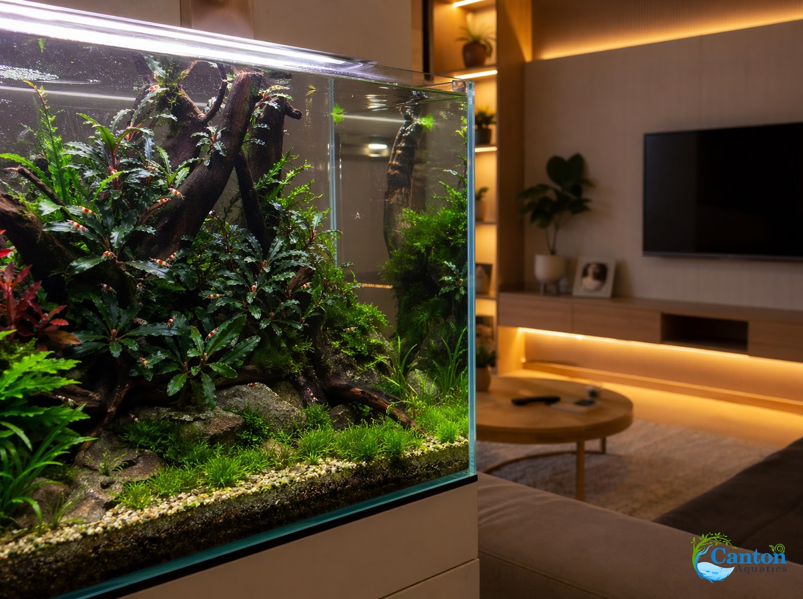 Bucephalandra Mix Green Wavy Plant - Ideal Aquarium Plants - Adorn Your Aquarium with The Graceful Charm - Eye Catching Focal Point - Vibrant Green Color - Low Maintenance Plant - In Aquarium Setting