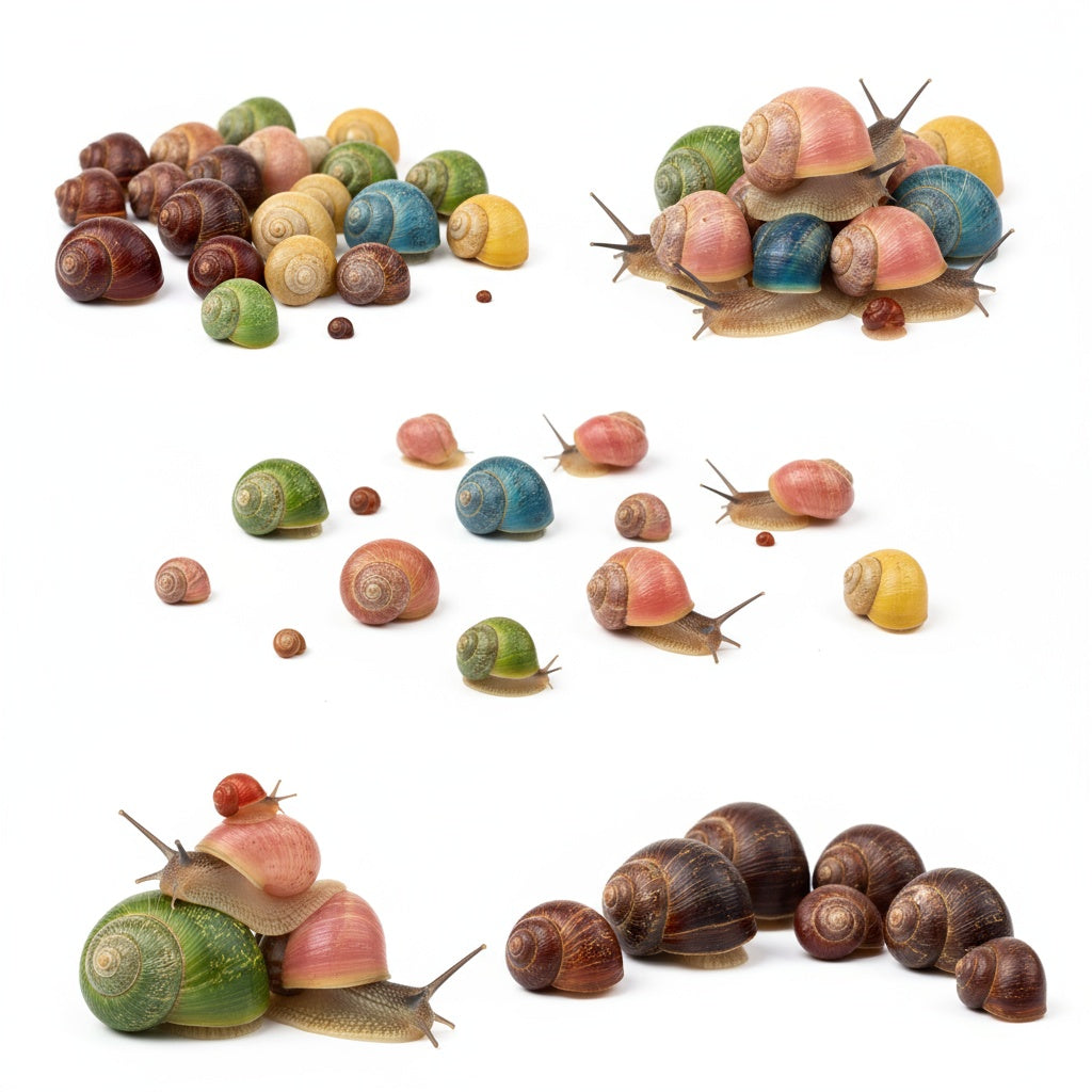 25+ Baby to Adult Assorted Ramshorn Snails - Rams Horn