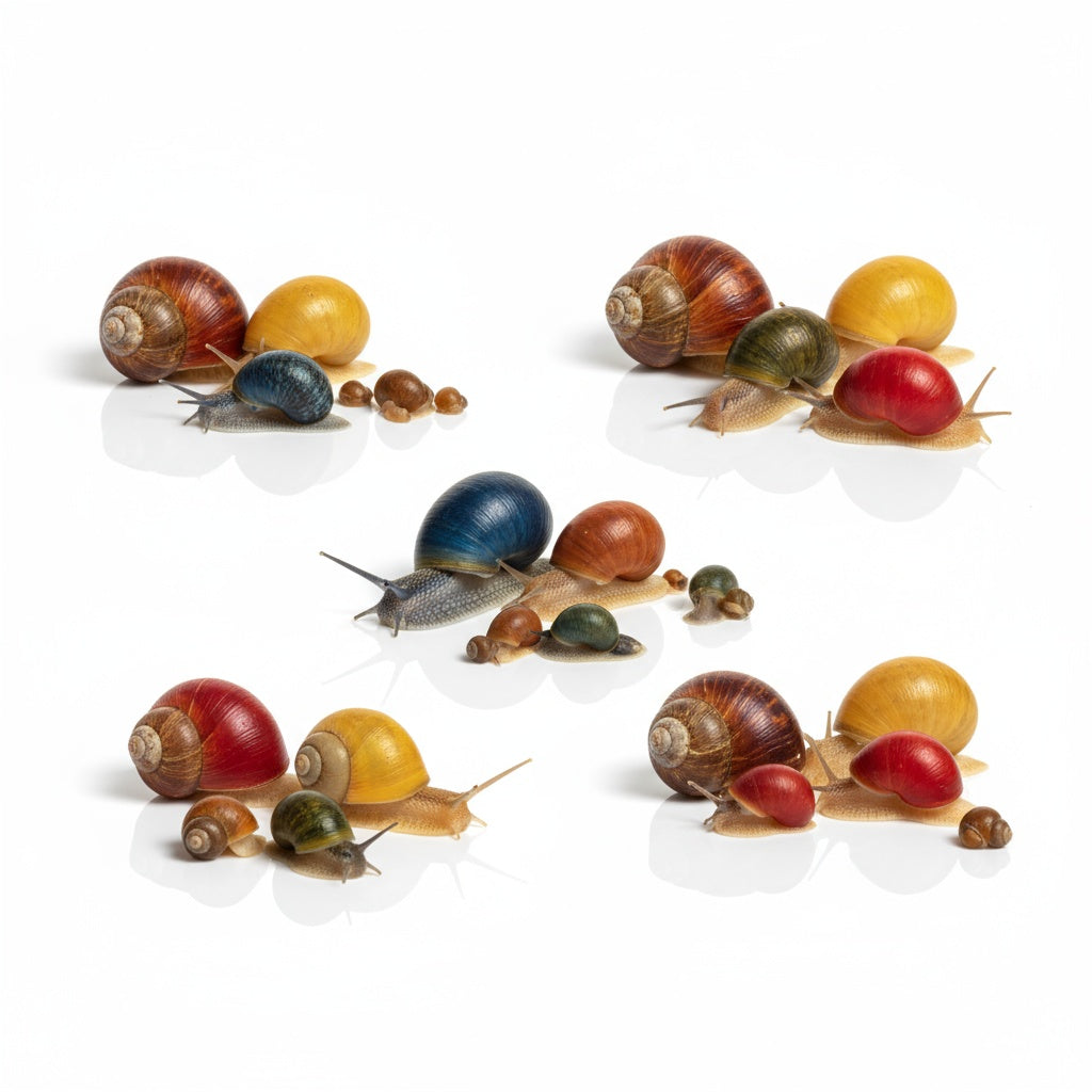 25+ Baby to Adult Assorted Ramshorn Snails - Rams Horn