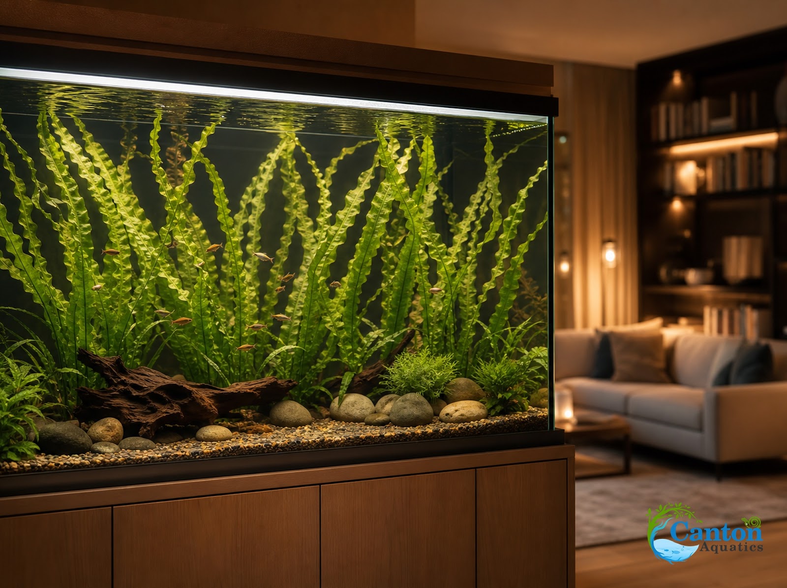 Aponogeton Longiplumulosus planted in freshwater aquarium