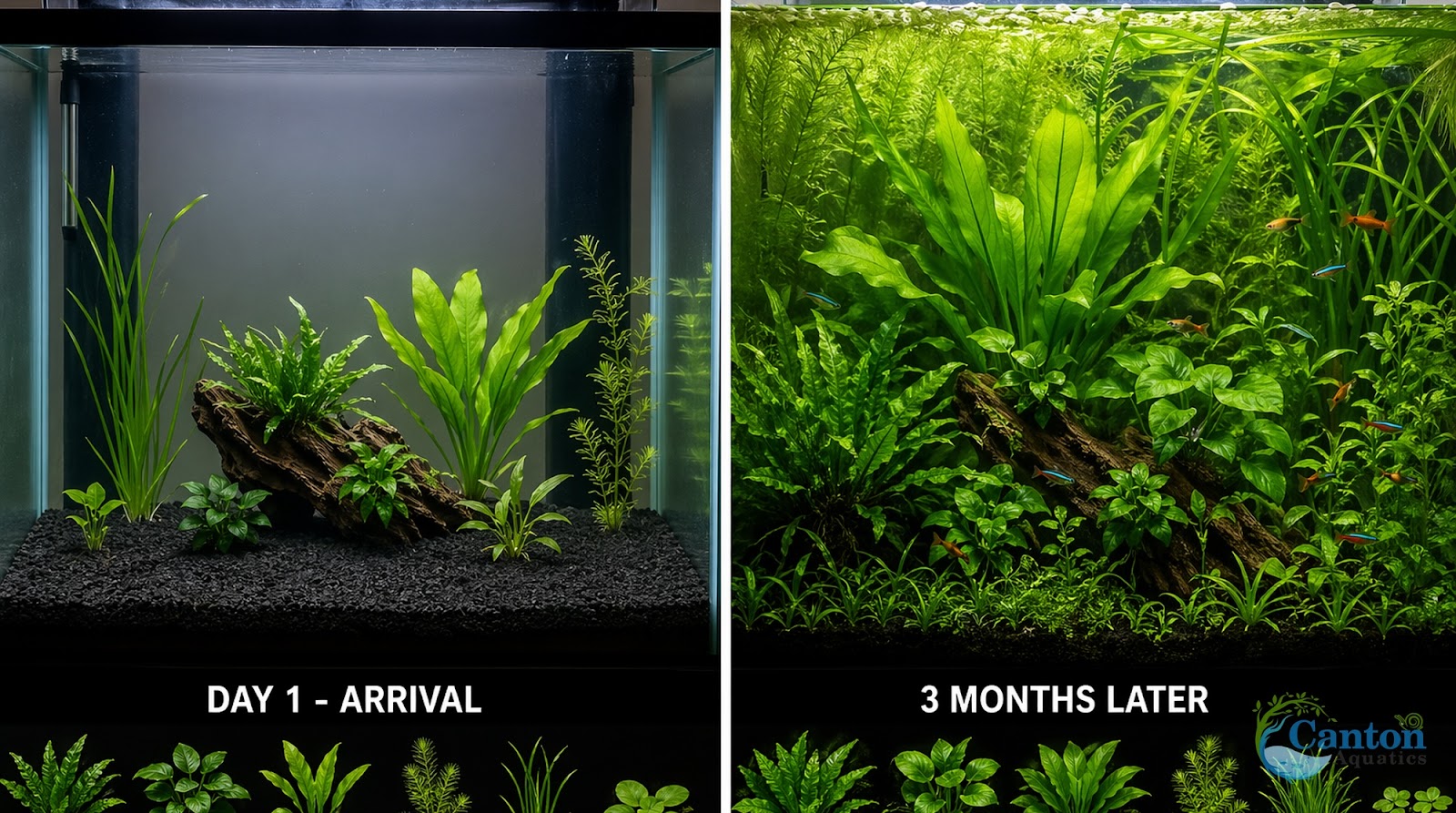 Live Aquarium Plants Bundle 6 Pack Beginner Freshwater Plants Low Light No CO2 - Plant Variety Showcase