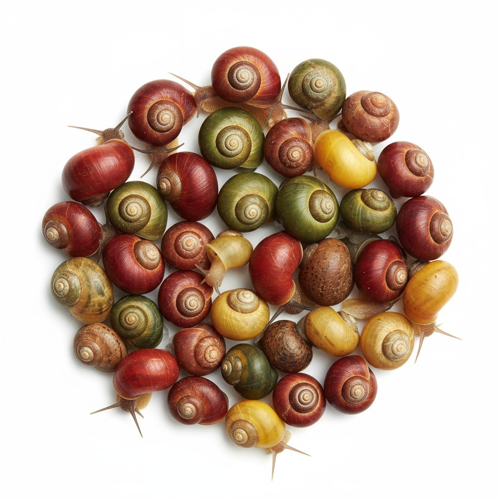 25+ Baby to Adult Assorted Ramshorn Snails - Rams Horn