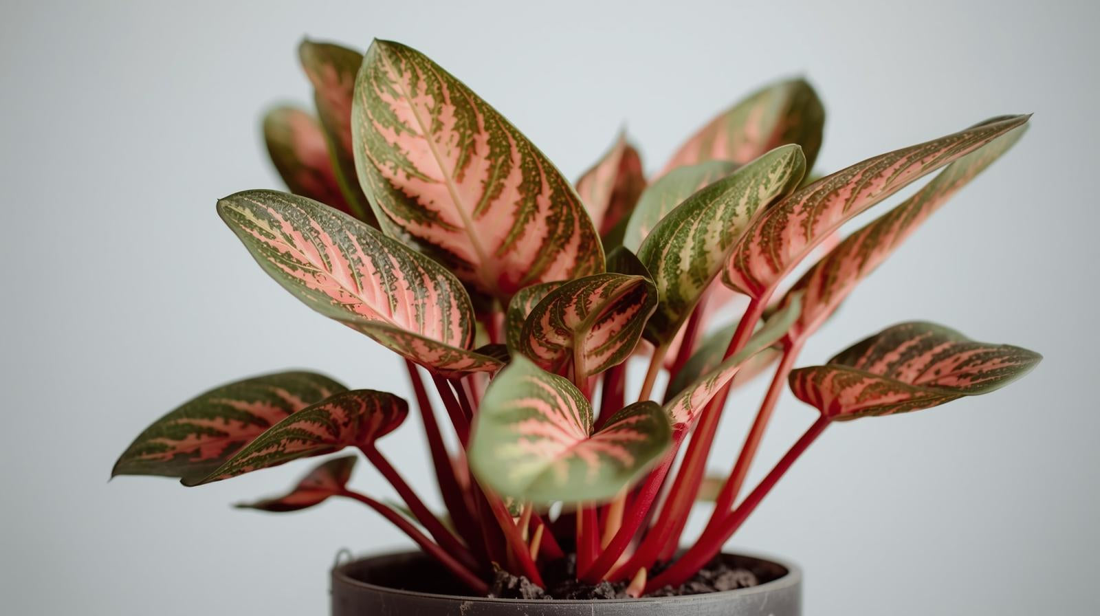 Aglaonema Queen Red Valentine Rooted Starter Plant