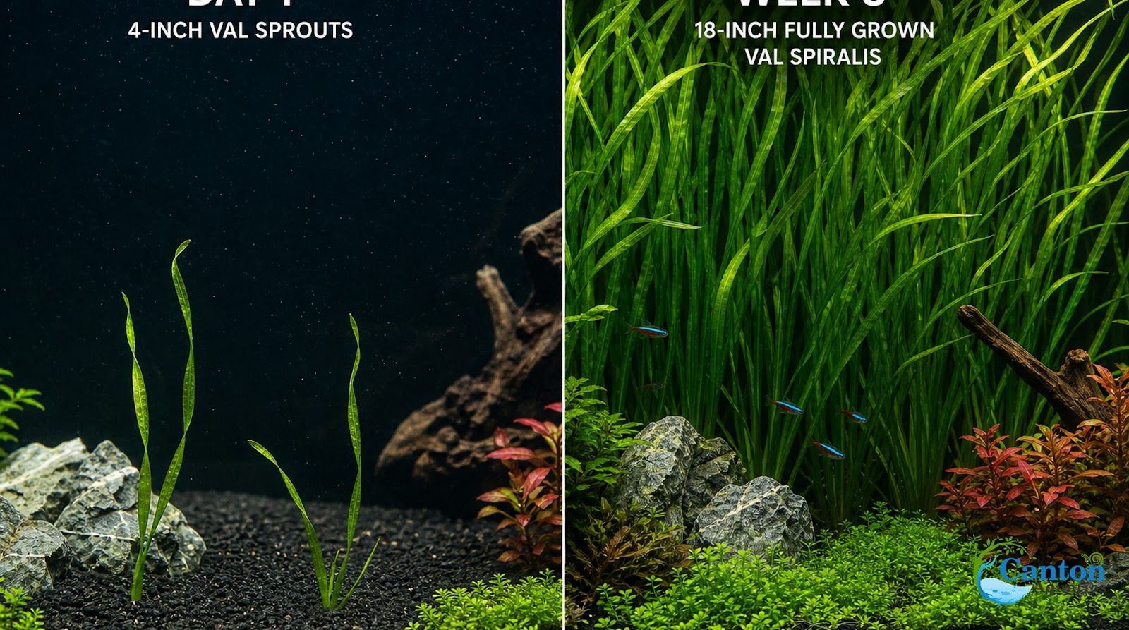 Italian Vallisneria Spiralis Live Aquarium Plants - 6 Pack