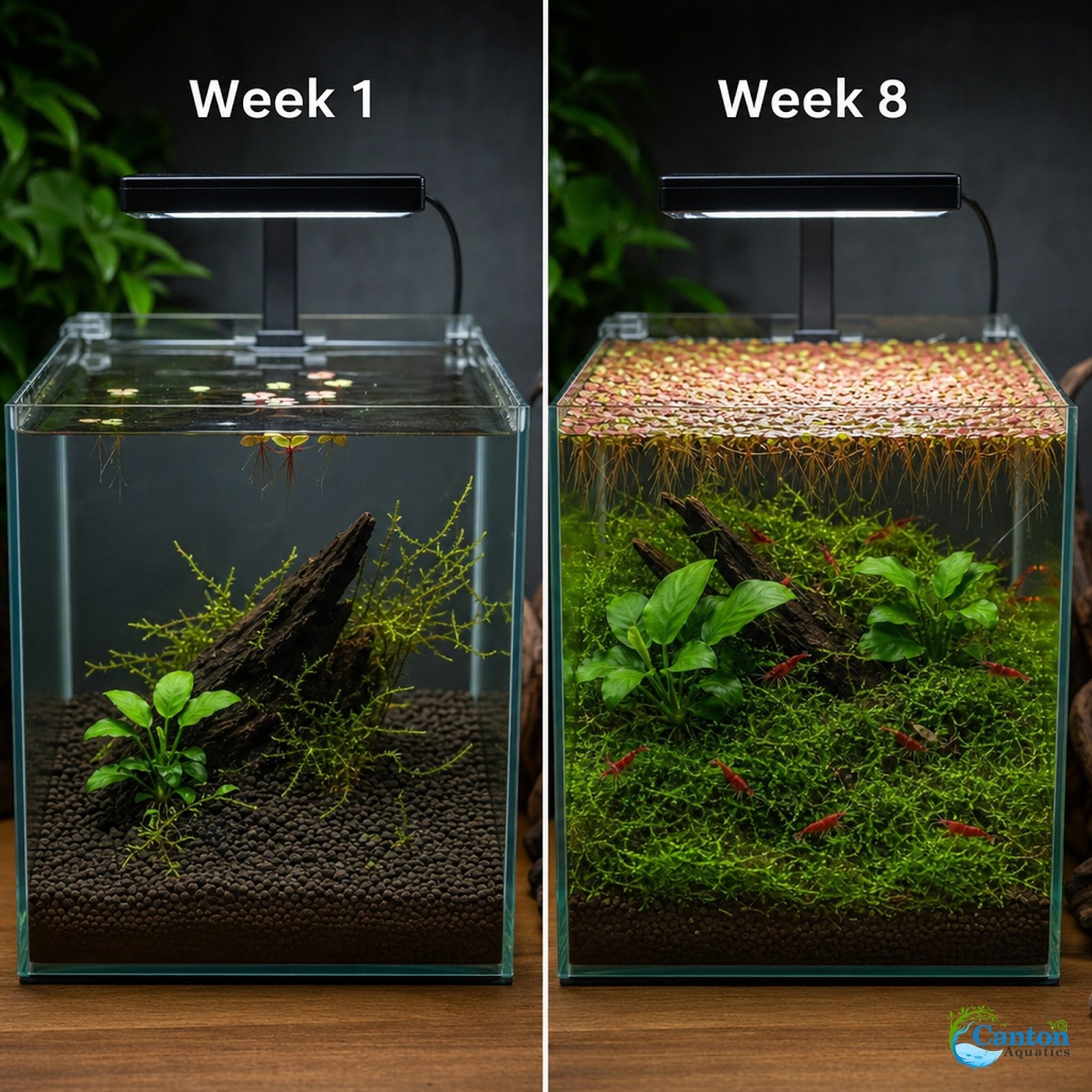 Live Shrimp Tank Plant Bundle | Aquarium Plants for Shrimp Neocaridina Cherry Shrimp