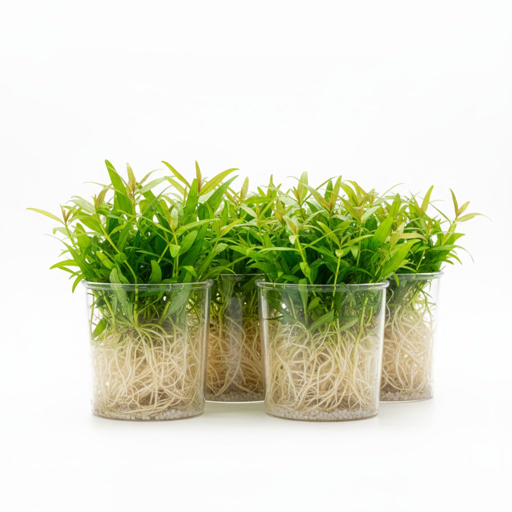 CANTON AQUATICS | Live Aquarium Helanthium Tenellum Echinodorus Plants - Increases Beauty - Removes Nitrates - Long Lasting - Grows in Low-Light - Suitable for Summer & Winter - Small