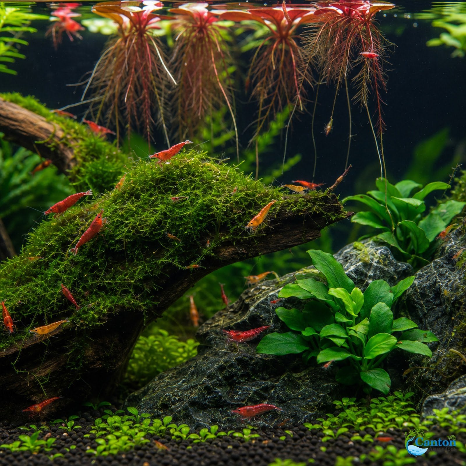 Live Shrimp Tank Plant Bundle | Aquarium Plants for Shrimp Neocaridina Cherry Shrimp